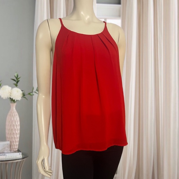 Size M | DNA Couture | Red Pleated Blouse/Top - Picture 2 of 16
